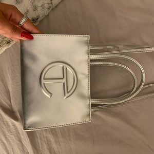 TELFAR metallic purse (silver)